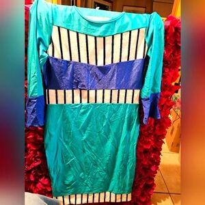 DH Styles Womens NWT Size 1X Sexy Colorblock Dress